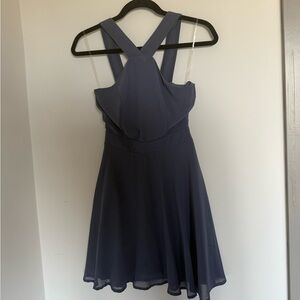 Charlotte Russe Navy Backless Dress